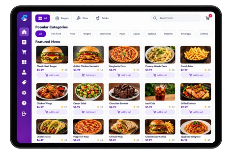 Restaurant point of sale system built by NexoraTech